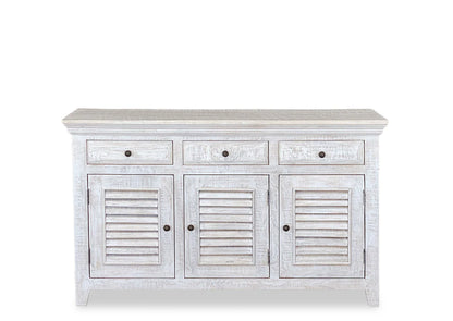 Woodlands Mango wood Whitewash Sideboard 1400