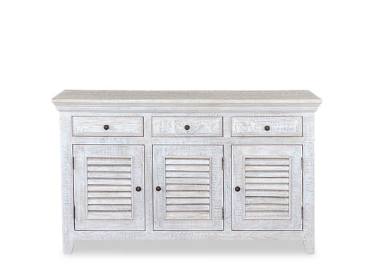 Woodlands Mango wood Whitewash Sideboard 1400
