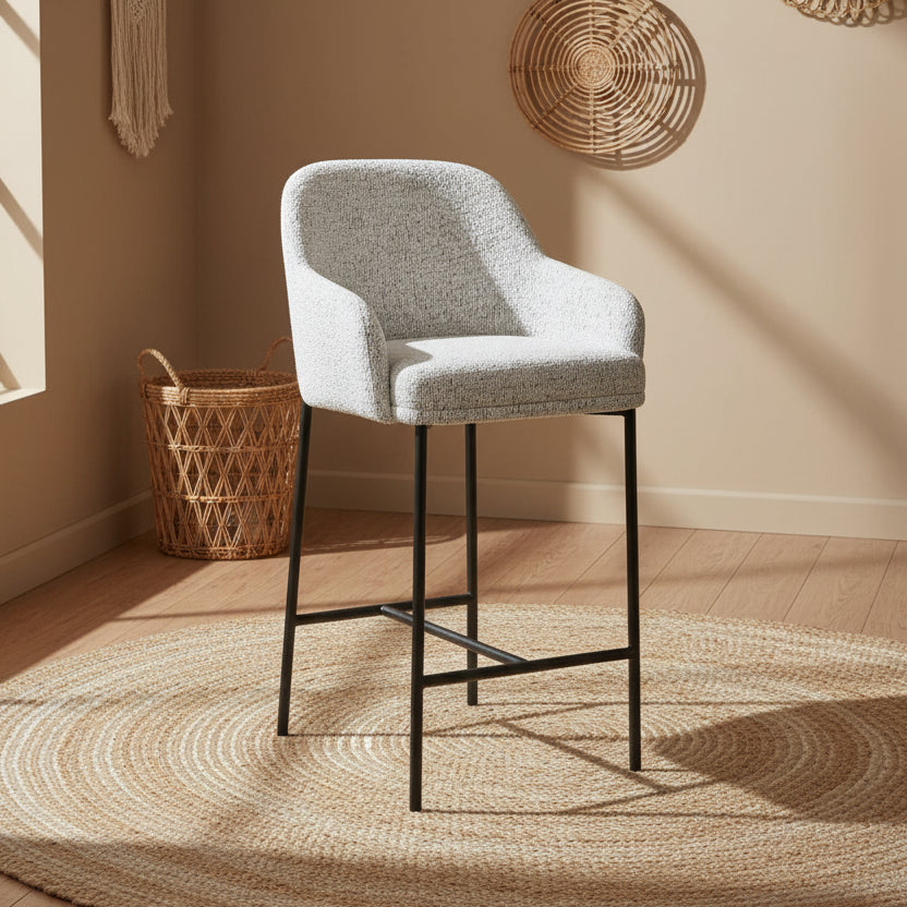 Lauren Kitchen Bar Stool - Matte Black Accent