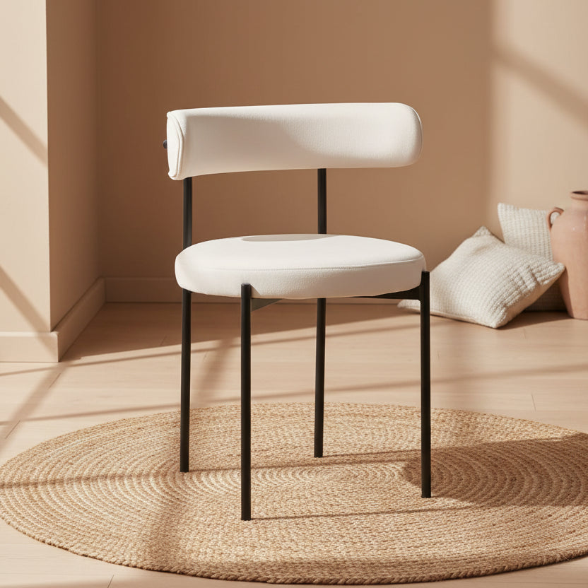 Missy Dining Chair - Cream / Black