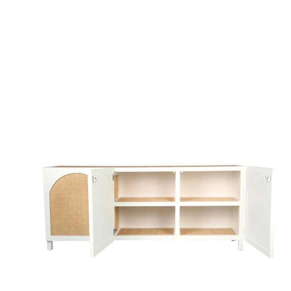 Arch Chalk 3 door Sideboard with Rattan