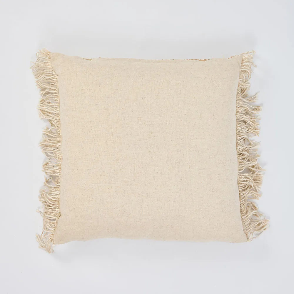 Shagger Cushion - Archer 50x50cm Natural/Mustard with feather insert