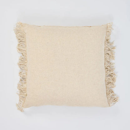 Shagger Cushion - Archer 50x50cm Natural/Mustard with feather insert