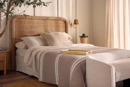 Shagger Cushion - Archer 50x50cm Natural/Mustard with feather insert