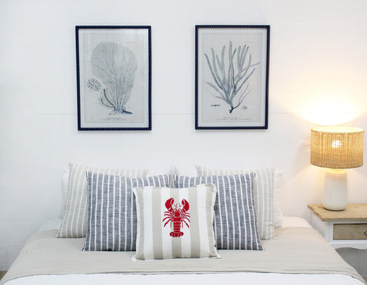 Framed Print Asstd Coral Navy