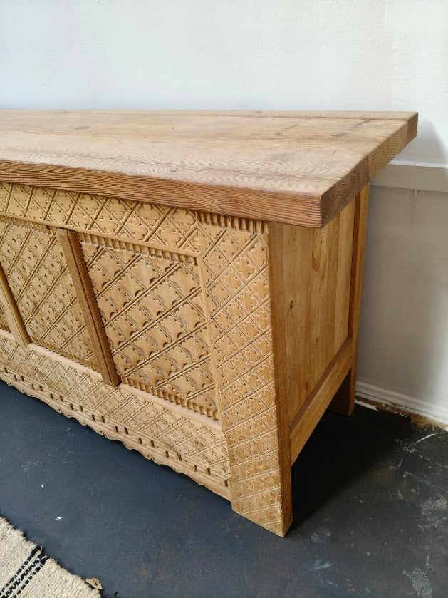 Bisque Elm Media Sideboard