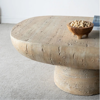 Boulda Oval Stone look Coffee Table - Indoor/Outdoor