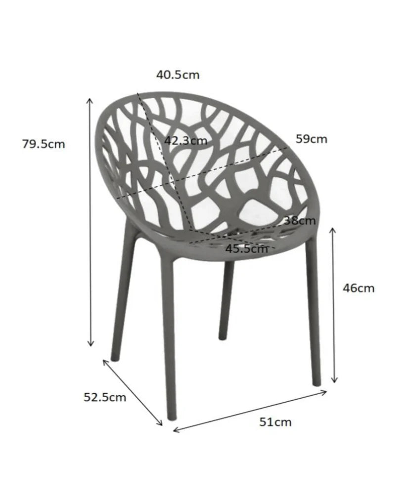Loom & Living Filagree Beige UV rated Outdoor Dining Chair