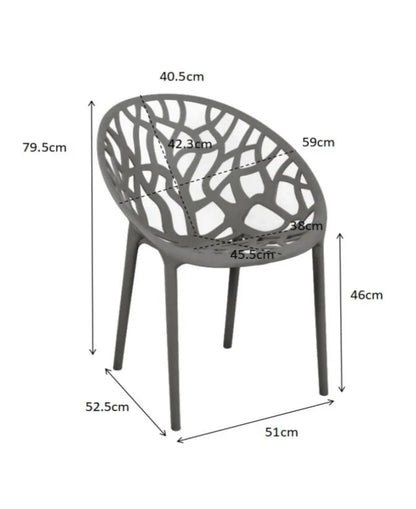 Loom & Living Filagree Beige UV rated Outdoor Dining Chair