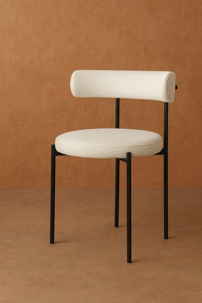 Missy Dining Chair - Cream / Black