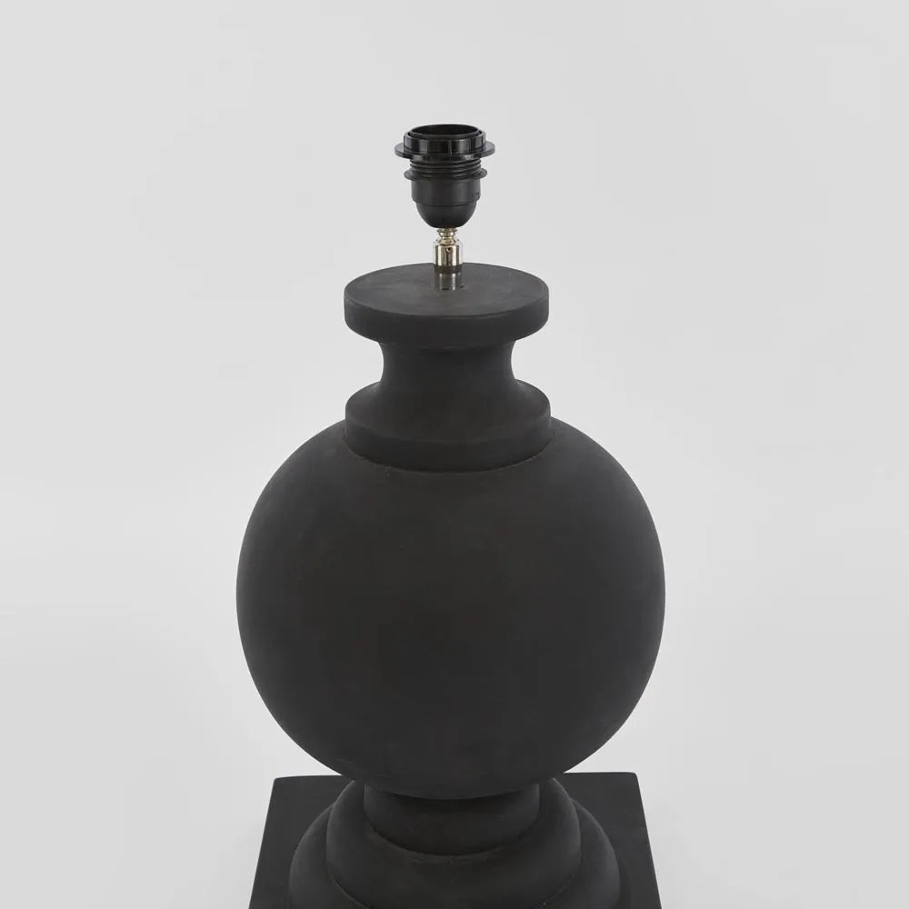 Coachwood Table Lamp Base Black + Natural Shade