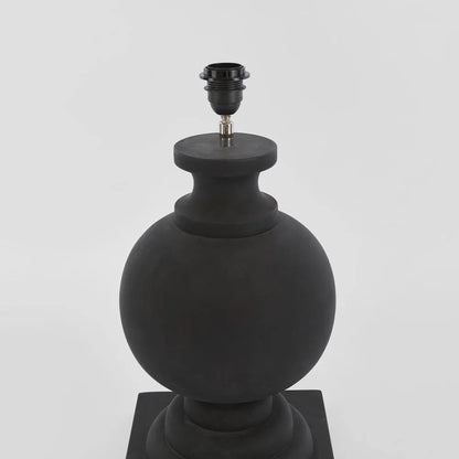 Coachwood Table Lamp Base Black + Natural Shade