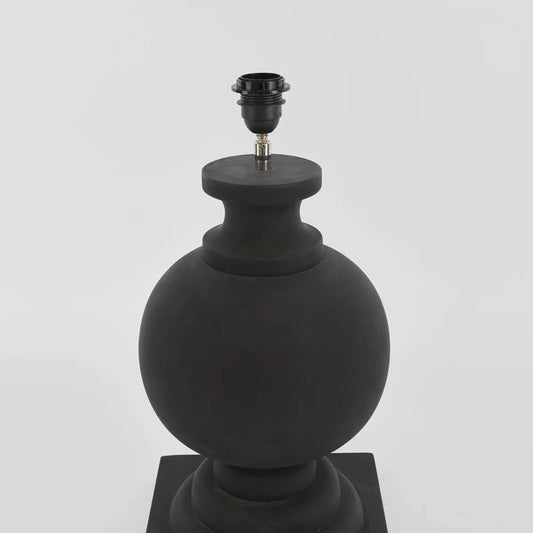 Coachwood Table Lamp Base Black + Natural Shade