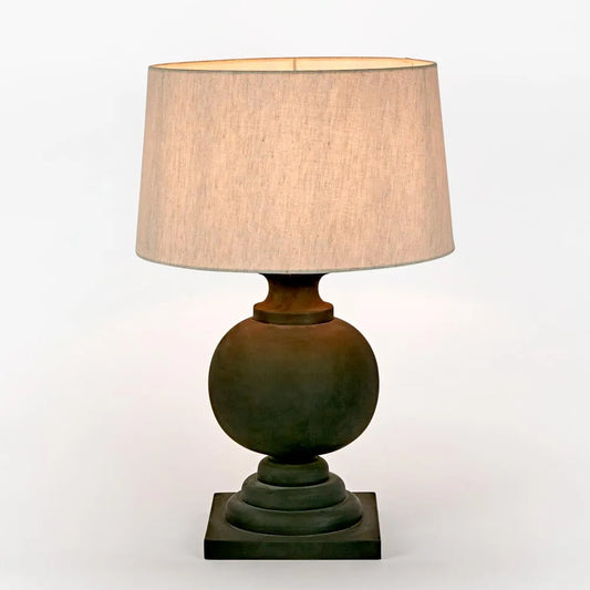 Coachwood Table Lamp Base Black + Natural Shade