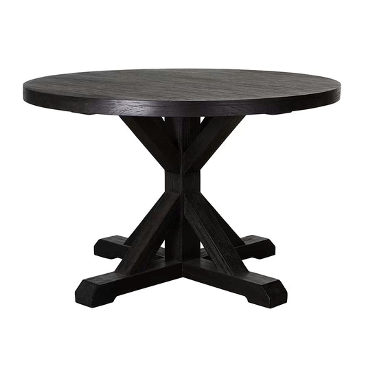 Deckler 1500 Round Dining Table Black