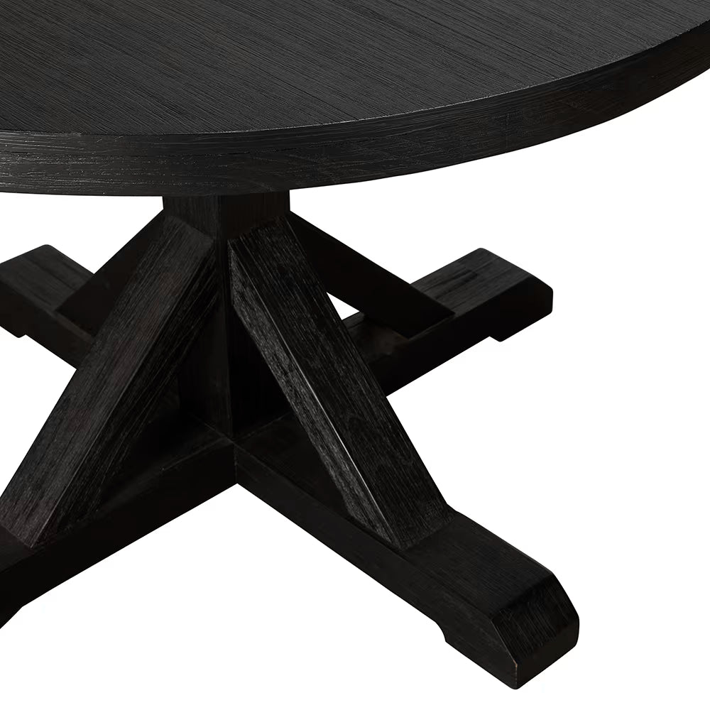 Deckler 1500 Round Dining Table Black