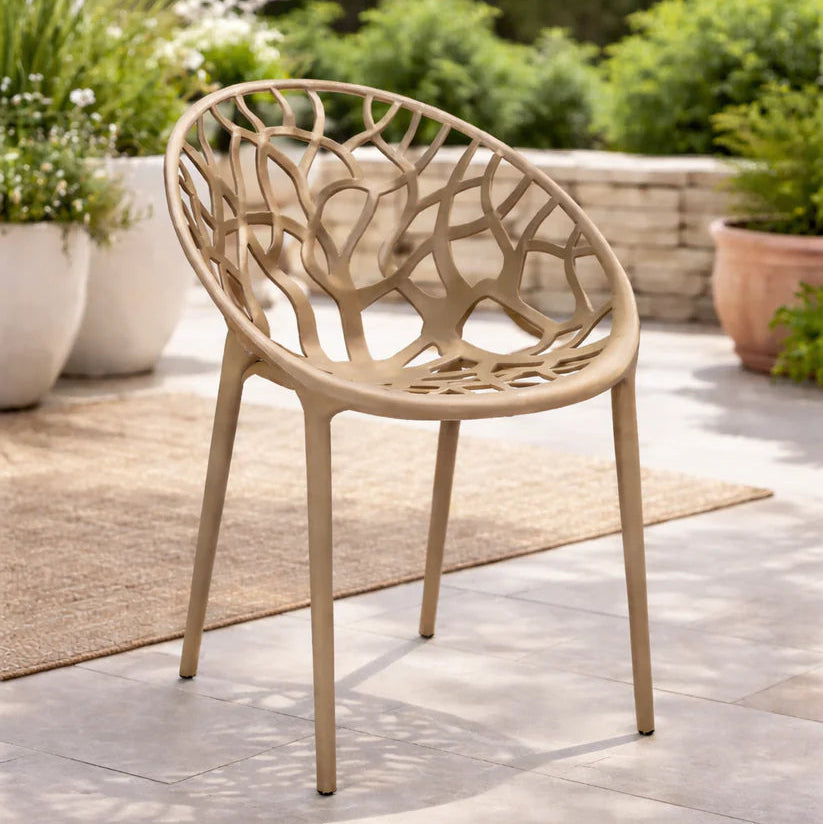 Loom & Living Filagree Beige UV rated Outdoor Dining Chair