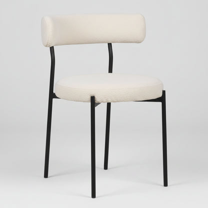 Missy Dining Chair - Cream / Black