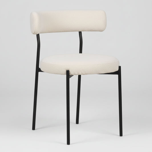 Missy Dining Chair - Cream / Black
