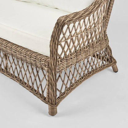 Hamptons Aluminum Synthetic 3pc Lounge Set - Outdoor