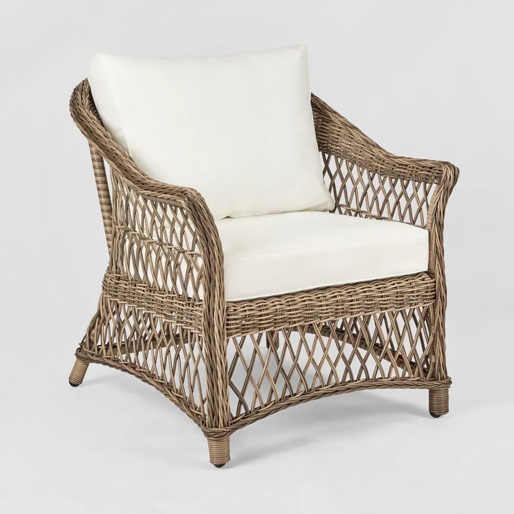 Hamptons Aluminum Synthetic 3pc Lounge Set - Outdoor