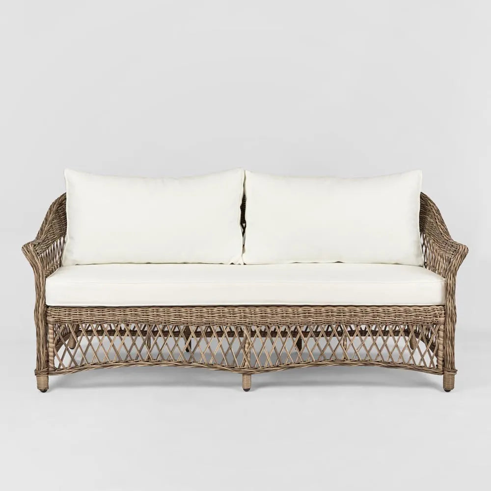 Hamptons Aluminum Synthetic 3pc Lounge Set - Outdoor
