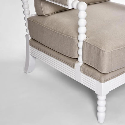 Bobbin Hamptons Armchair White