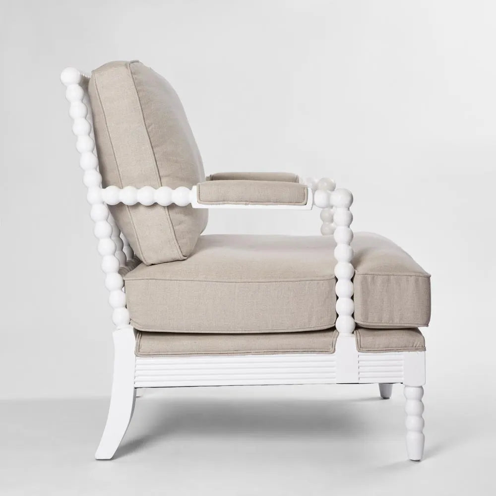 Bobbin Hamptons Armchair White