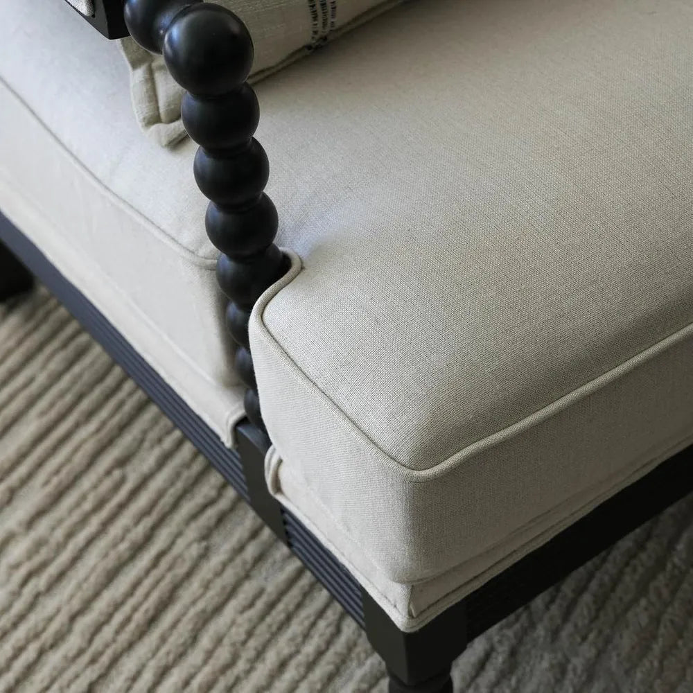 Bobbin Hamptons Armchair Black