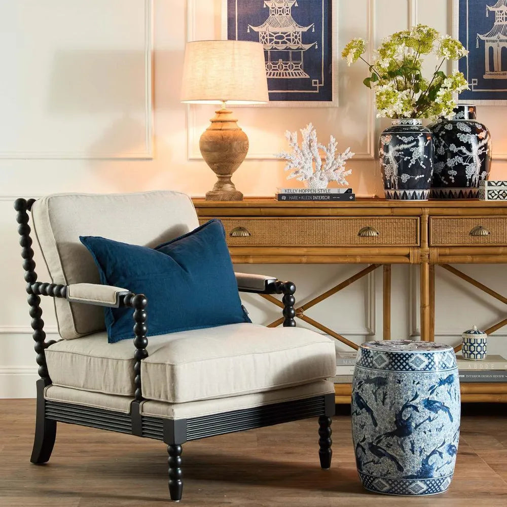 Bobbin Hamptons Armchair Black
