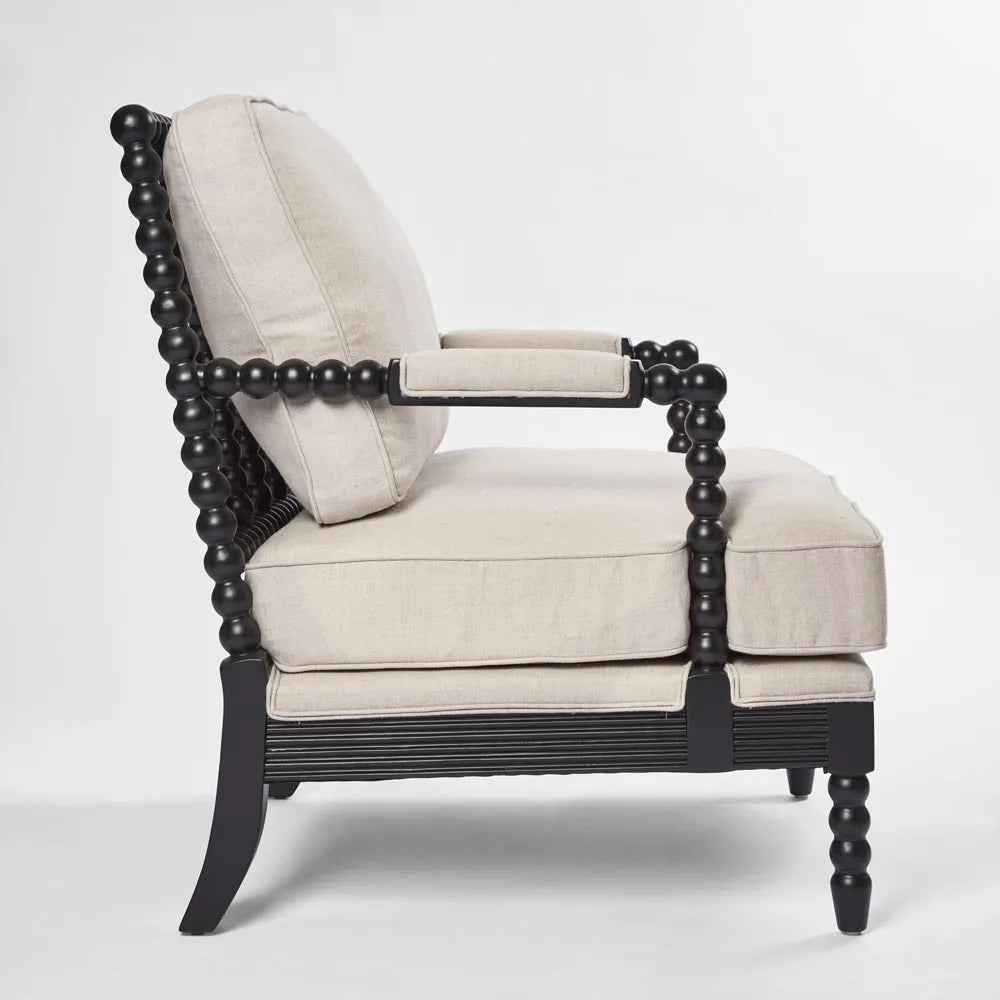 Bobbin Hamptons Armchair Black