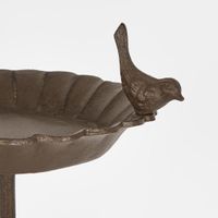 Robin Iron Bird Bath On Stand