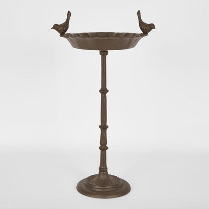 Robin Iron Bird Bath On Stand