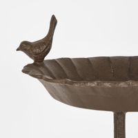 Robin Iron Bird Bath On Stand