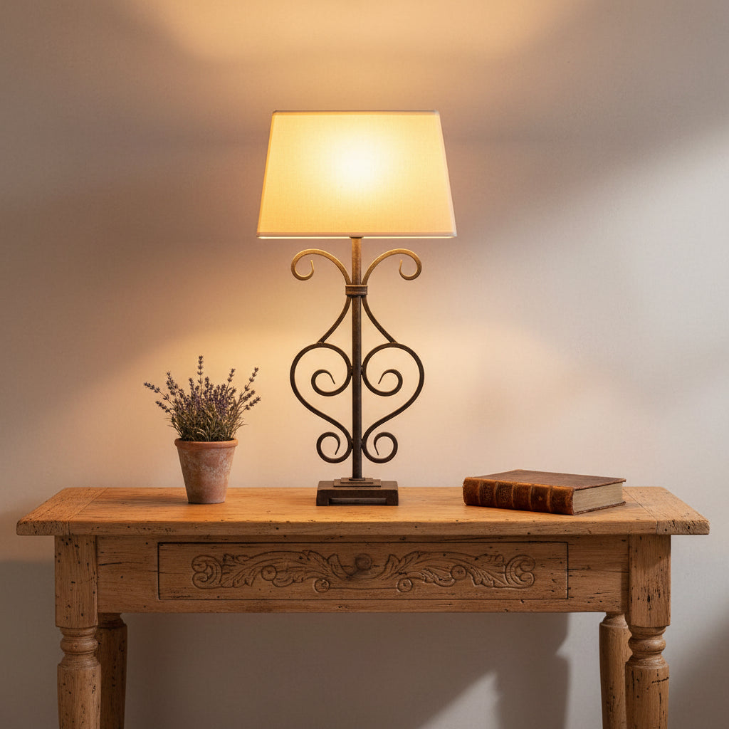 Florence Cast Iron Tall Table Lamp