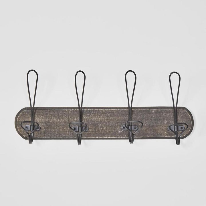 Country Wall Board with Rustic Hooks
