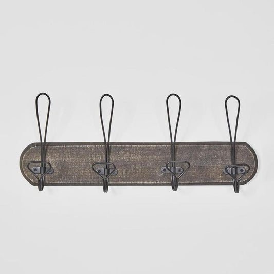 Country Wall Board with Rustic Hooks