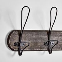 Country Wall Board with Rustic Hooks
