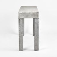 H + Y  Rustic Zinc Garden Console Table