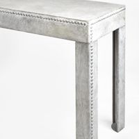 H + Y  Rustic Zinc Garden Console Table