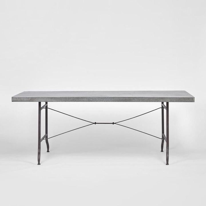 H + Y Galvanised Zinc Dining Table - Indoor/Outdoor