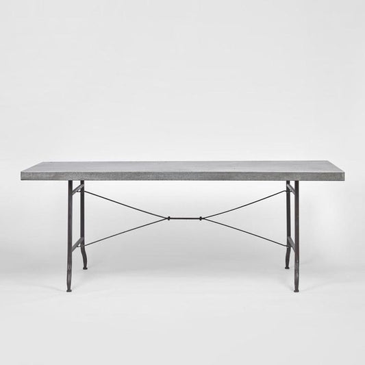 H + Y Galvanised Zinc Dining Table - Indoor/Outdoor