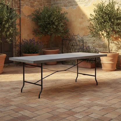 H + Y Galvanised Zinc Dining Table - Indoor/Outdoor