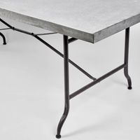 H + Y Galvanised Zinc Dining Table - Indoor/Outdoor