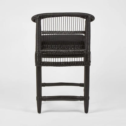 Livingstone Bar Stool Black/Black Cushion - Outdoor Under-Cover
