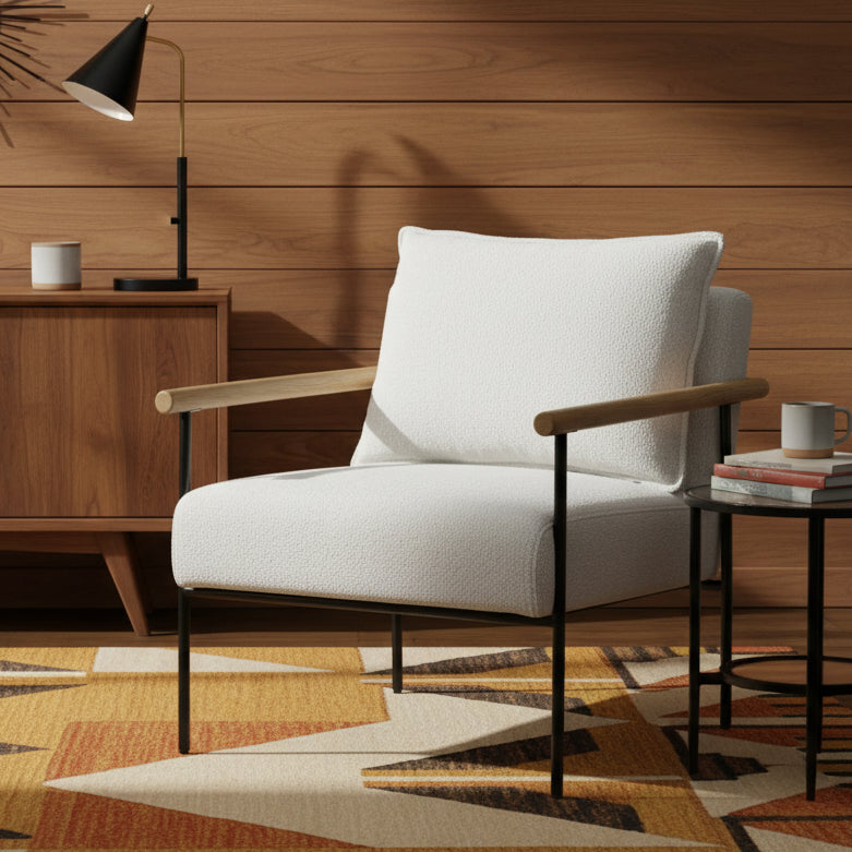 Liarno Armchair Ivory & Natural