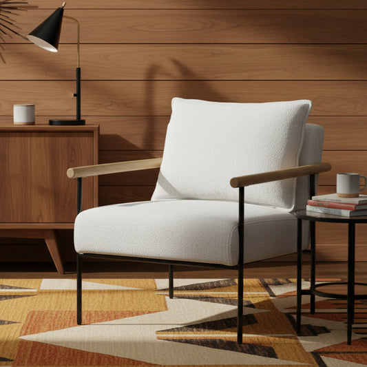 Liarno Armchair Ivory & Natural