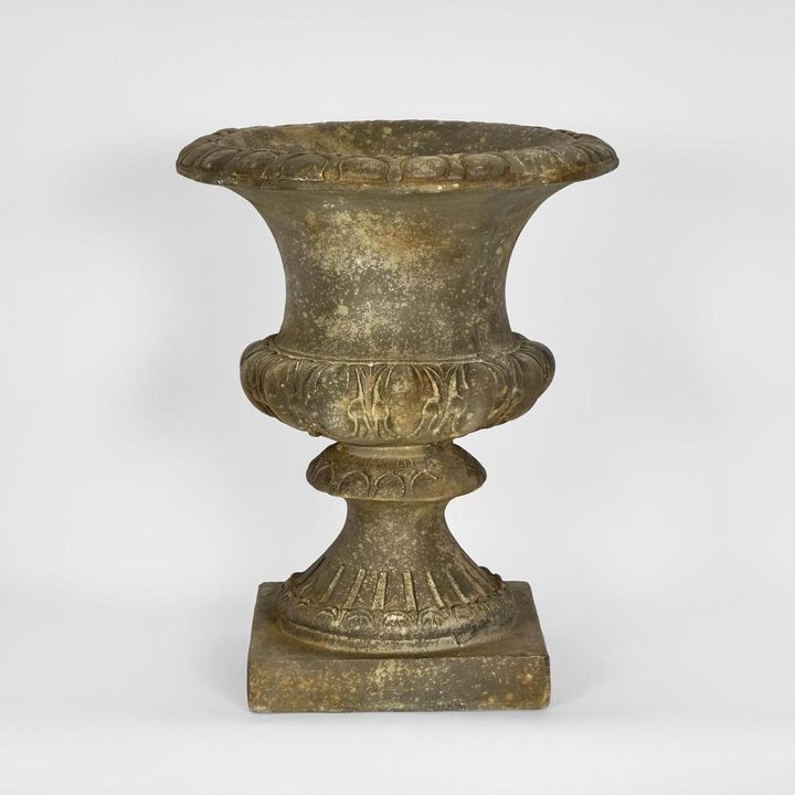 H + Y Stone Look Arbor Footed Urn Tall