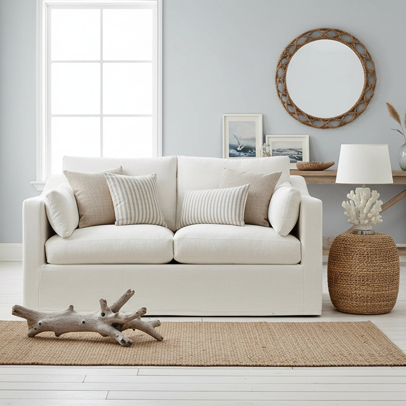 Broadbeach 2 Seat Loose Cover Sofa - Ivory