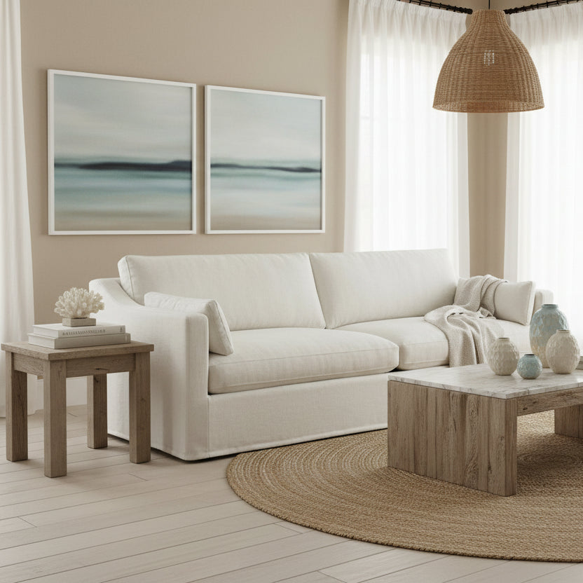 Broadbeach 4 Seat Loose Cover Sofa - Ivory